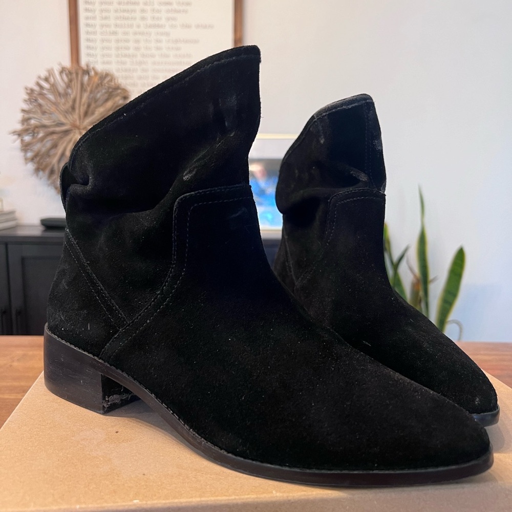 Black Suede Lucky Brand Boots